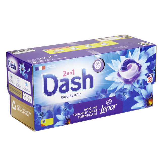 Lessive capsule Dash Envolée D'air 33 capsules