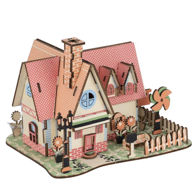 Puzzle 3D assemblage construction bois (4 mod&egrave;les)