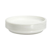 Lot de 50 assiettes plates réutilisables plastique blanc