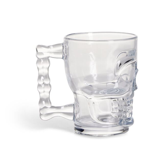 Chope de bi&egrave;re Halloween forme t&ecirc;te de mort 510ml