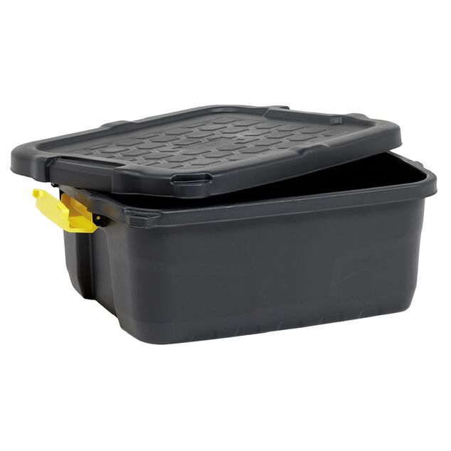 Box de rangement brico noir 24L