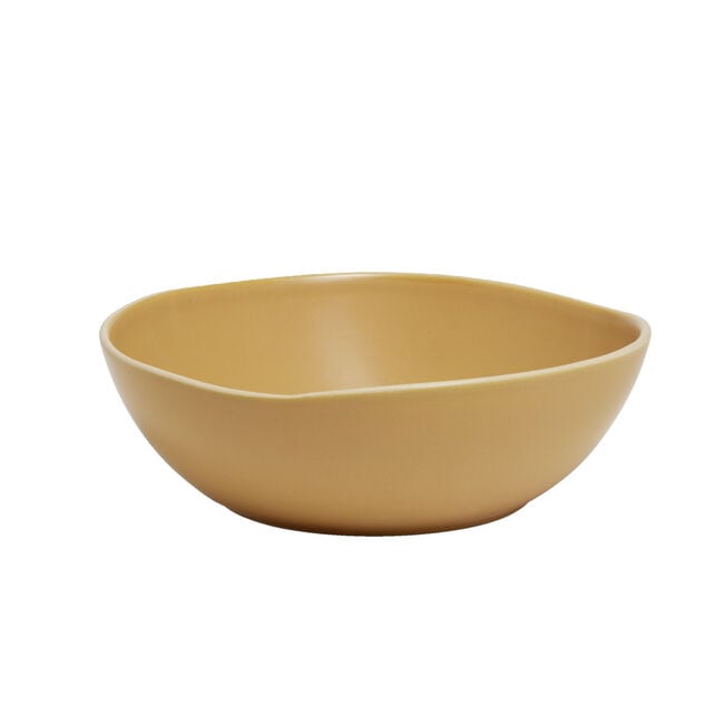 Saladier en fa&iuml;ence jaune &Oslash;25xH8cm