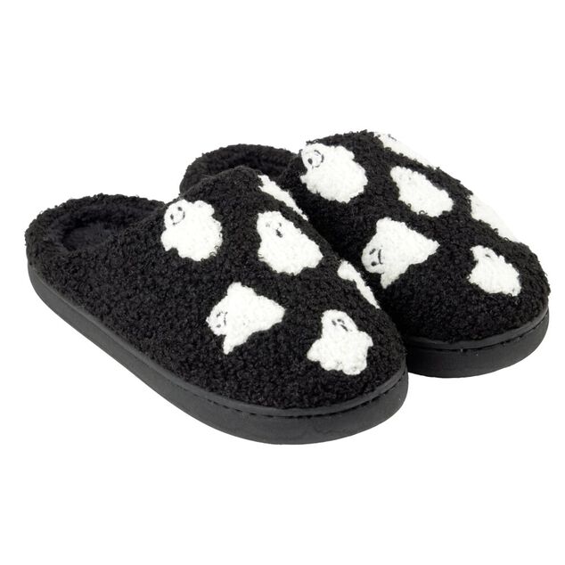 Chaussons unisexes noir fant&ocirc;me Halloween 36&agrave;45