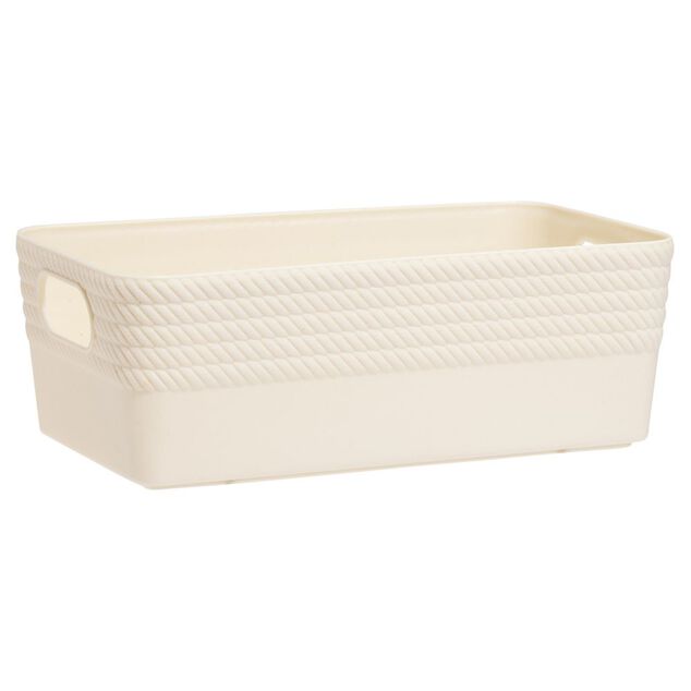 Bo&icirc;te plastique beige 20x11xH7cm