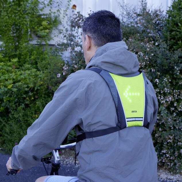 Gilet signalétique LED vert et noir