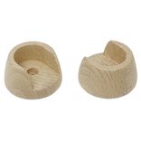 Support pour tringle naissance en bois naturel &Oslash;28mm x2