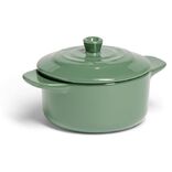 Mini cocotte individuelle en c&eacute;ramique avec couvercle (2 mod&egrave;les)