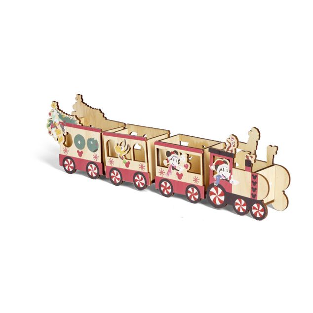 Train Disney Mickey en bois L38cm