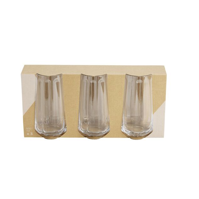 Verre à eau x3 arrondi 500ml