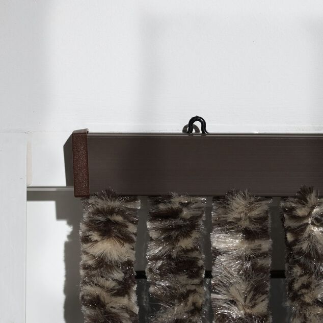 Rideau de porte chenille marron