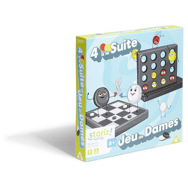 Plateau jeu de société 2en1 dame et 4 à la suite