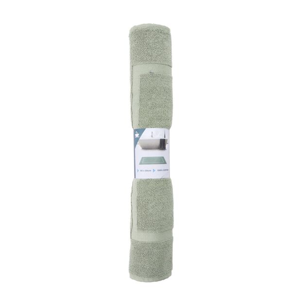 Tapis de bain coton vert 50x80cm