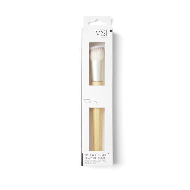 Pinceau fond de teint bisaut&eacute; bambou L16cm
