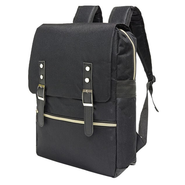Sac &agrave; dos avec fermeture &agrave; sangles 30x13xH10cm - 2 mod&egrave;les noir ou gris