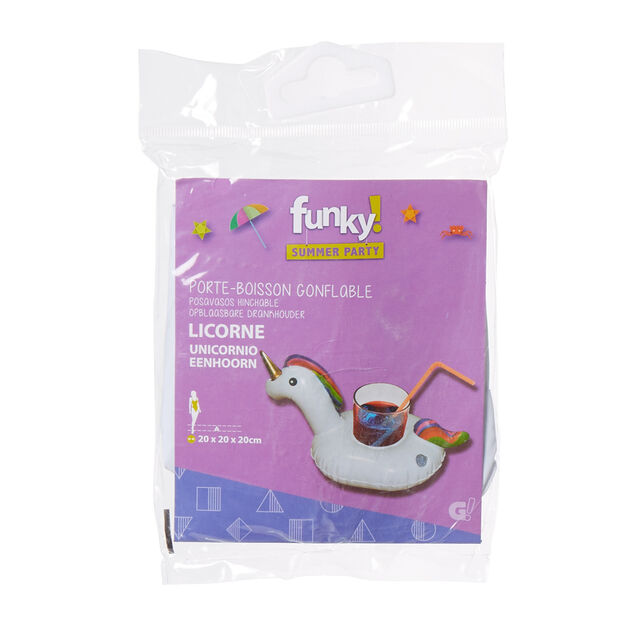 Porte verre gonflable licorne