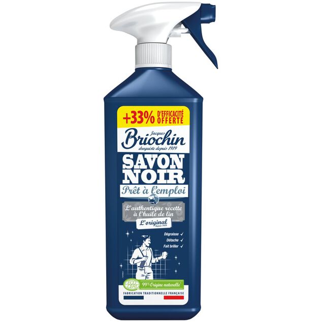 Nettoyant multiusage Briochin savon noir huile de lin 750ml +33% offerts
