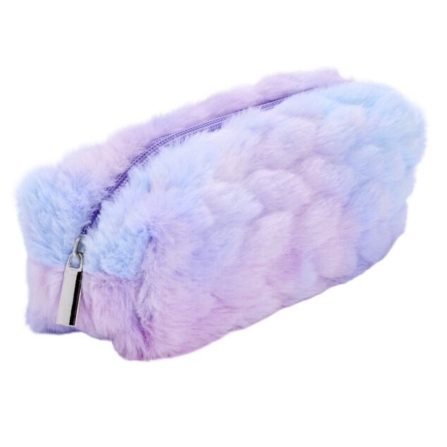 Trousse fourrure multicolore pastel &Oslash;5xL19cm (2 mod&egrave;les)