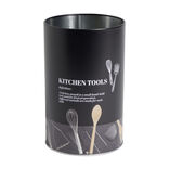 Support &agrave; ustensiles en m&eacute;tal noir design Kitchen tools &Oslash;11xH17,4cm
