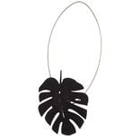 Embrasse aimantée feuille de palmier métal noir