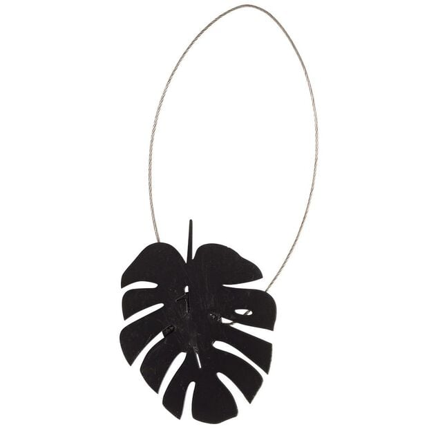 Embrasse aimant&eacute;e feuille de palmier m&eacute;tal noir