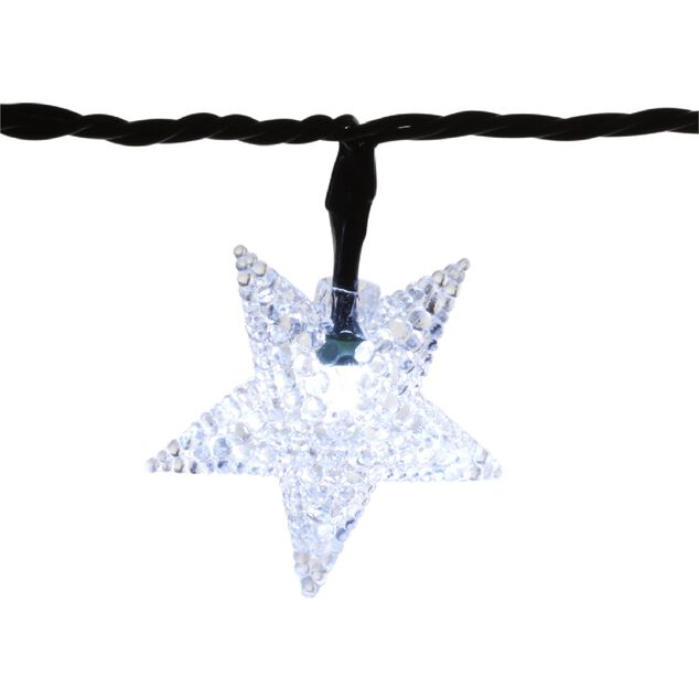 Guirlande électrique 100 Led Étoile Blanc 9,9 m