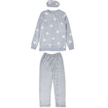 Ensemble pyjama hiver motif coeur avec masque de nuit