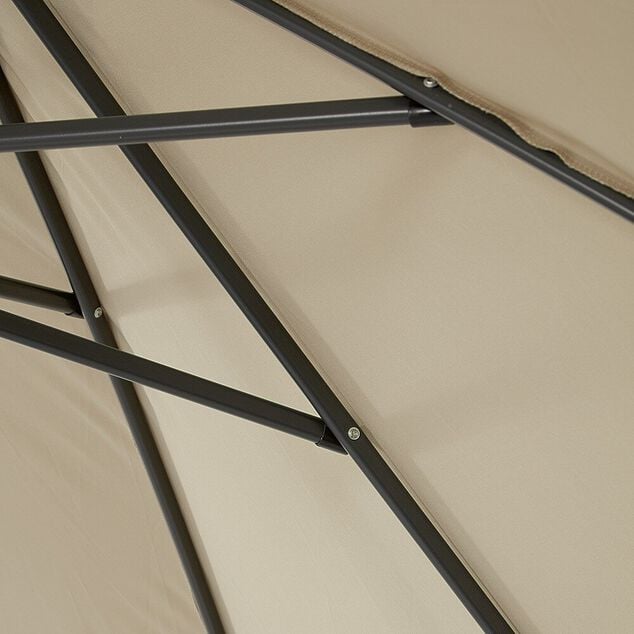 Parasol centr&eacute; HAVANE taupe