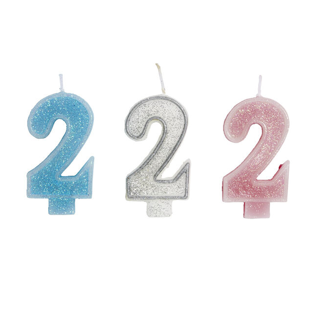Bougie anniversaire chiffre 2