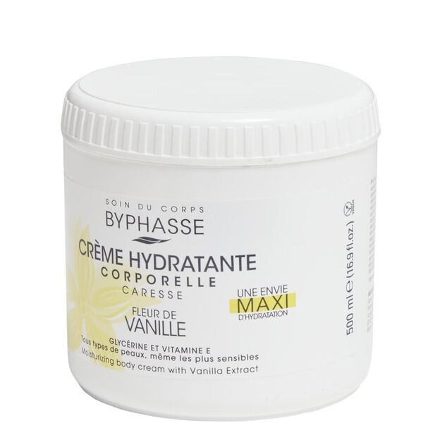 Cr&egrave;me hydratante corporelle Byphasse fleur de vanille 500ml