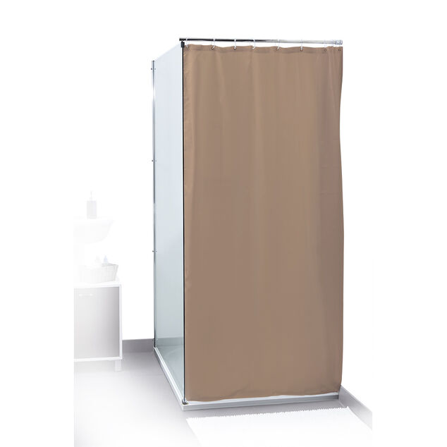 Rideau de douche uni orange 180x200cm 100% polyester