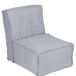 Fauteuil gonflable Burbuja modulable déperlant déhoussable gris 60xP80xH70cm