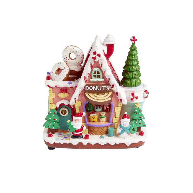 Usine à donuts animée lumineuse et musicale 22x13xH21,5cm