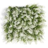 Carré végétal artificiel cyprès vert et blanc 25x25cm clipsable