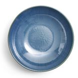 Assiette creuse Amaury fa&iuml;ence bleue &Oslash;21cm