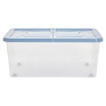 Box dessous de lit bleu 45L