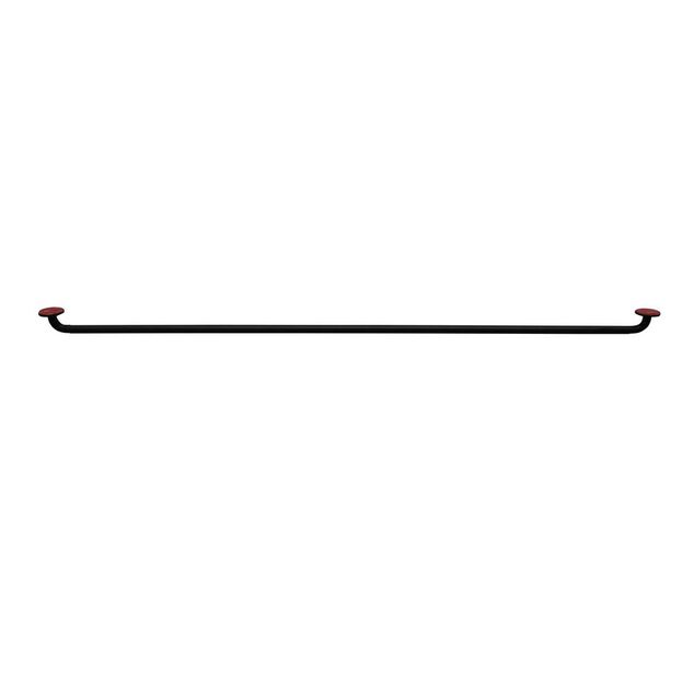Tringle &agrave; vitrage auto adh&eacute;sive Extensible M&eacute;tal Noir 70-120 cm