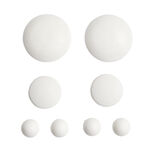 Lot de 8 butées adhésives plastique blanc
