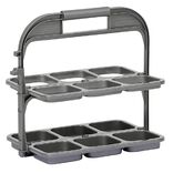 Range bouteille pliable gris 6 emplacements