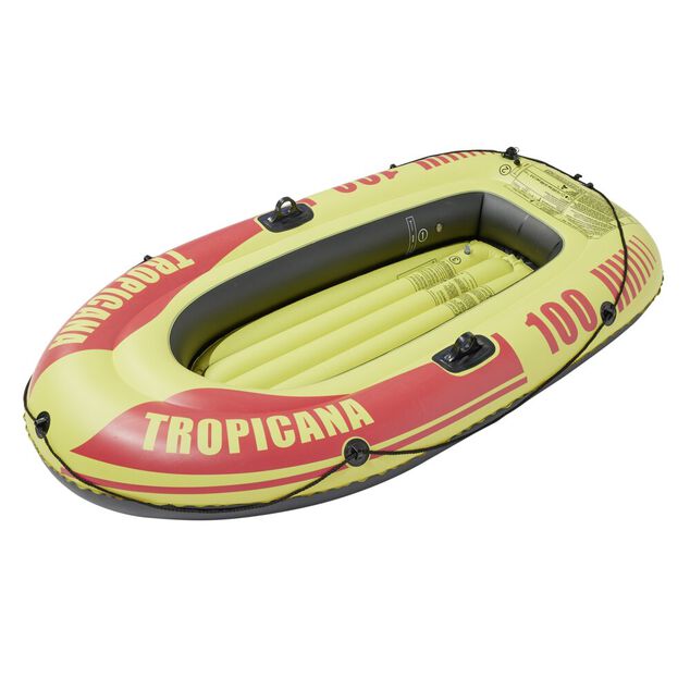 Bateau gonflable 1 personne Tropicana jaune et rouge 98x185cm