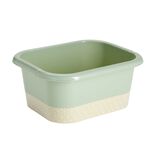 Bassine plastique vert sauge motif décoratif 37x30xH14cm