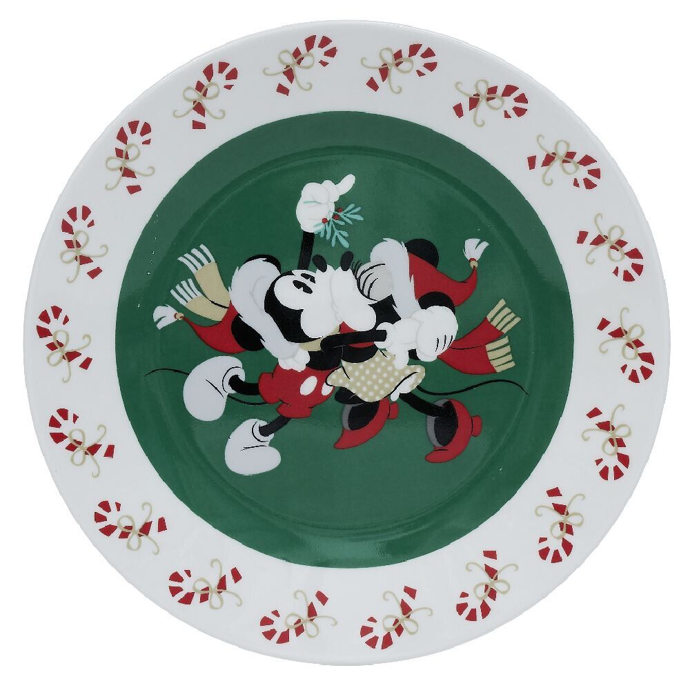 Assiette à Dessert Mickey Mouse "I Am Green" - Diamètre 20 Cm - Lavable Lave-vaisselle Et Micro-ondes - 2