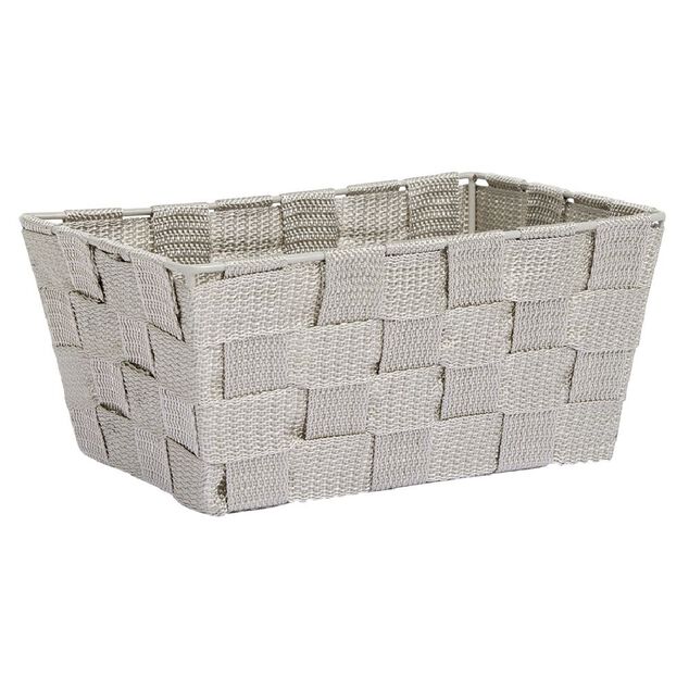 Pani&egrave;re de rangement tress&eacute;e gris clair Taille S - 21,5x10xH14cm