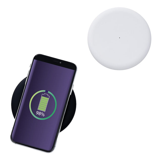 Chargeur sans fil noir charge rapide 10W x2