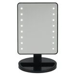 Miroir &agrave; LED &agrave; poser 14,5x5,5x23cm noir