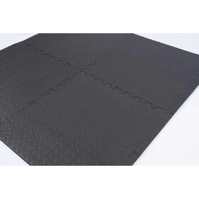 Dalle de sol multi-usage modulable noir 60x60cm (lot de 4)