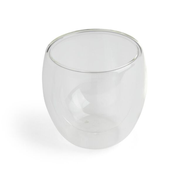 Tasse double paroi verre transparent x2 250ml