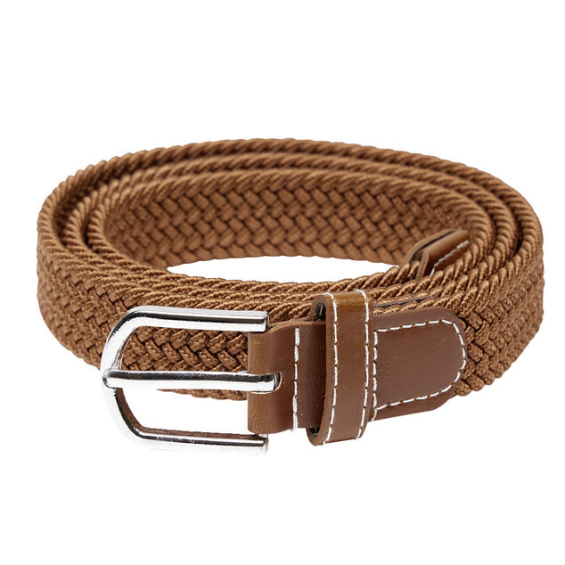 Ceinture homme tressée 115cm (2 modèles noir ou marron)