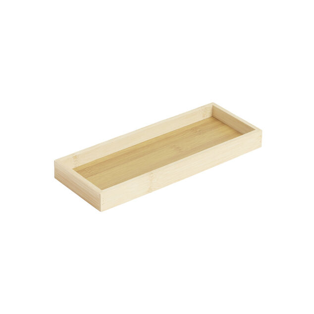 Rangement cosm&eacute;tique en bambou 25x9,5x&eacute;p2,5cm