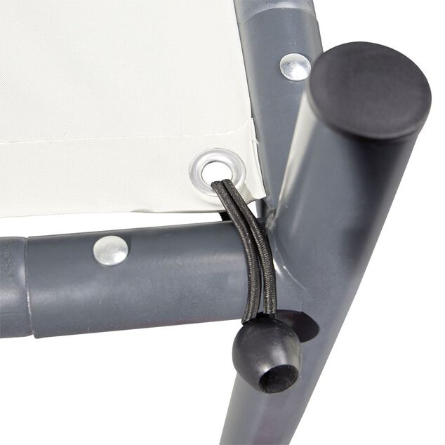 Tonnelle adoss&eacute;e Guethary gris et beige UPF50+ 298x298xH250cm 9m&sup2;