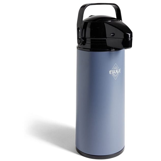 Gourde isotherme &agrave; pompe 1,9L bleu et noir